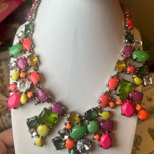 #20 CARA Statement Multicolor Crystal Bib Necklace - Women Jewelry